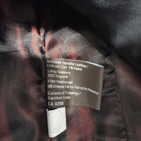 Vintage Danier Racing Stripe Black and Red Leather Moto Jacket Made In India - Picture 6 of 9